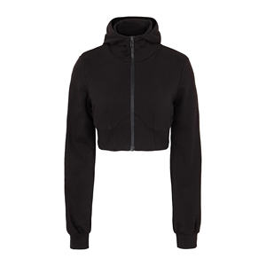 Low MOQ <b>Crop</b> Hoodies French Terry Fabric for Startup Apparel Brands Custom Logo Service - Product Image 1