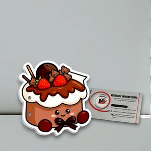 แผ่นแม่เหล็กอะคริลิกทรงสี่เหลี่ยมลายผีเสื้อสตรอว์เบอร์รี่น่ารักสำหรับต่อขนตาแบบติดเอง แบรนด์ส่วนตัว - Product Image 4