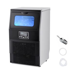 Macchina Professionale per Ghiaccio in Acciaio Inox da Banco, Produzione 80 Libbre/24h, Capacità di Stoccaggio 12 Libbre, 32 Cubetti per Ciclo - Product Image 3