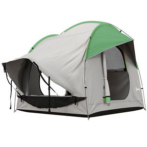 Tenda per SUV Impermeabile per 5-6 Persone con 3 Porte e Finestra a Rete, Spaziosa Tenda per Auto per Campeggio e Viaggi in Colore Verde Grigio - Product Image 1