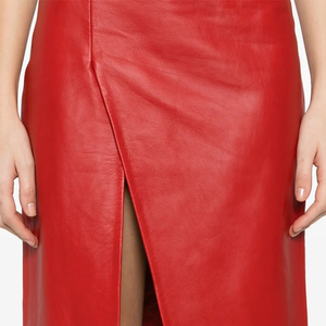 Customized Color Size <b>Women's</b> Adults Genuine <b>Leather</b> High Quality Quick Dry Breathable Comfortable Solid Pattern <b>Skirt</b> - Product Image 5
