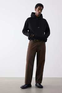 Sudadera con Capucha Negra Extra Grande para Hombre, Sudadera con Capucha de Algodón y Felpa, Sudadera Urbana con Logotipo Personalizado OEM - Product Image 3