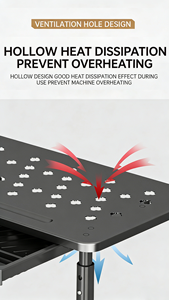 Support d'écran ergonomique réglable avec étagère de rangement en acier pour ordinateurs portables/imprimantes – Réduit la fatigue du cou et du dos - Product Image 3