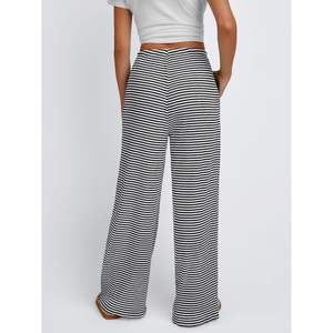 FOXA-Pantalon de survêtement à rayures côtelées pour femme, décontracté, respirant, avec cordon élastique, poches, 2025 - Product Image 5