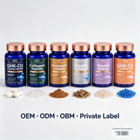 SYC BIO GHK-CU Peptide de Cuivre 300 mcg Mélange de Qualité Gélules Molles 120 Gélules Marque Privée OEM ODM Prix Usine Vente en Gros
