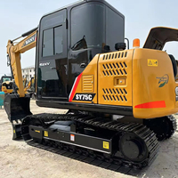 Excavatrice sur chenilles hydraulique SANY SY75C 7,5 tonnes, modèle 2020-2026 avec moteur Isuzu et composants essentiels