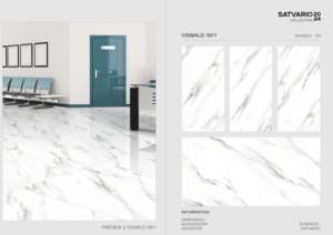 กระเบื้องพอร์ซเลนซาตวาริโอพรีเมียมสำหรับส่งออก ขนาด 60x120 ซม. กระเบื้องแผ่นใหญ่ สำหรับปูพื้นบ้าน โรงแรม ห้างสรรพสินค้า และสำนักงาน - Product Image 3