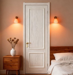 Porte en composite bois WPC personnalisée, porte d'entrée, imperméable, anti-termites, anti-moisissures, salle de bain, salon, design moderne - Product Image 6
