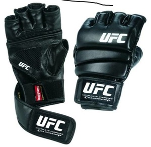 Guantes de UFC MMA de Medio Dedo con Palma Abierta, Negros y Rojos, de Cuero PU, Material Duradero, Equipo de Entrenamiento - Product Image 2