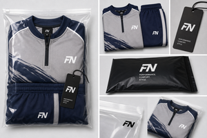 Survêtement bleu marine pour homme FN, sweat-shirt à fermeture éclair à manches longues avec imprimé color block, respirant, coupe régulière, vêtements de sport - Product Image 4