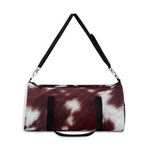 Sac de week-end en cuir de vache véritable pour hommes et femmes, sac de voyage en cuir avec poils de vache, grand sac de voyage en cuir de vache - Product Image 4