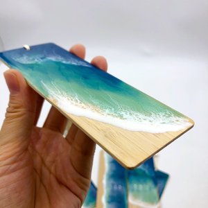 Marque-page décoratif en résine avec fleurs séchées, cadeau pour les enfants à l'école, fête d'anniversaire et Diwali, design Art Déco, forme ronde - Product Image 5