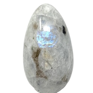 ไข่โยนีทรงผลึกหินธรรมชาติหินอาเกตสีรุ้งทรงมูนสโตนแวววาวแวววาวขายส่งจากอินเดีย - Product Image 1