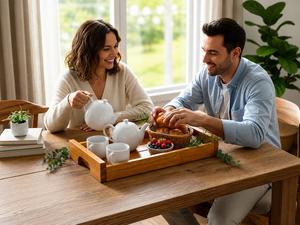 Premium Acacia Wooden Square Polished Classic Serving <b>Tray</b> <b>Handles</b> Dishwasher Safe for Living Room Entryway Kitchen-HASAN CRAFT - Product Image 4