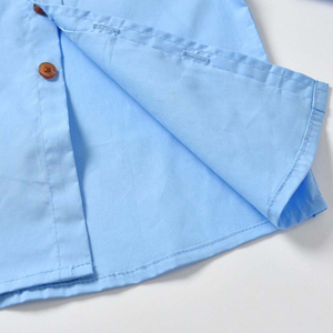 Ensembles de vêtements de style costume unisexe pour enfants, chemise, salopette, uniforme scolaire primaire, costume, robe, 100% polyester - Product Image 6