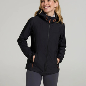Personalized <b>Women's</b> Softshell Hooded <b>Jacket</b> Outdoor Casual Full Zip Wind Resistant Utility Pocket Lightweight Performance Wear - Product Image 3