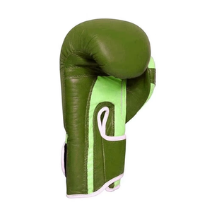 Gants de boxe en cuir vert olive personnalisés de haute qualité OEM ODM pour MMA, Muay Thai, entraînement et sac de frappe - Product Image 4