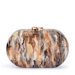 Cross-border New Women's Acrylic Evening Bag Shoulder Crossbody Party Light Luxury Chain Shell Cotton Sequin Contrast Hand-held - Product Image 1