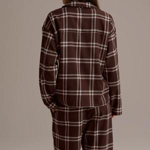 Pijamas de Lino y Algodón para Mujer, Camisa con Botones y Pantalones a Rayas, Conjunto de Pijamas de Dos Piezas, Ropa de Dormir para Mujer - Product Image 2