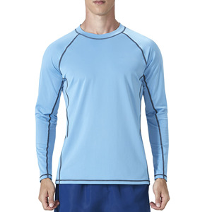 Camiseta de Protección Solar UPF 50+ UV, Blanca con Degradado Gris, Unisex, para Adultos, Cuello Redondo, Estilo Deportivo - Product Image 1