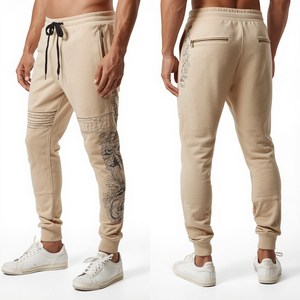 Fashion Forward Men's Jogger <b>Pants</b> with Terrain Embroidery Details Relaxed Athletic Fit and Premium Casual Styling - Product Image 3