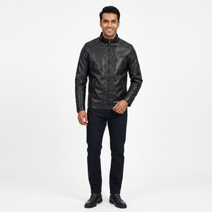 Chaquetas de cuero de alta calidad para hombre, mejor diseño, servicio OEM, ropa de invierno para exteriores, chaqueta de cuero vintage para motociclistas. - Product Image 5