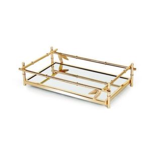 Gold Mirror Serving Tray Round Decorative Metal Vanity Trays Luxury Cosmetic Organizer Wedding <b>Table</b> Centerpiece Home Decor - Product Image 2
