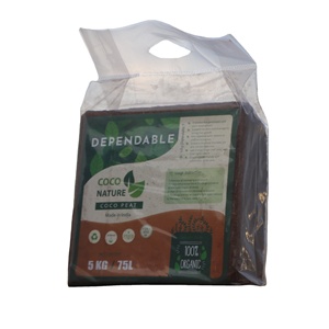 Bloque de Turba de Coco de 5 kg con Bajo Contenido de CE y Humedad <15% del Exportador Indio GEEWIN EXIM - Product Image 2