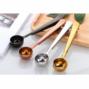 Luxury Copper Plated Measuring Spoons Set Stainless Steel Rose Gold Measuring Spoon with Walnut Wood Handle <b>Kitchen</b> <b>Gadgets</b> - Product Image 4