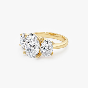 Anillo de compromiso clásico con diamante ovalado de 5 quilates para mujer, oro amarillo, diamante cultivado en laboratorio con certificación IGI. - Product Image 2