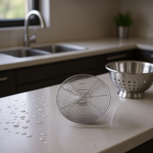 Cordón de drenaje de malla fina de acero inoxidable de 20 cm para coladores y escurridores, material metálico - Product Image 3