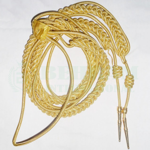 บริการขายส่งเครื่องแบบ OEM จากโรงงาน สายสะพายไหล่สำหรับนายทหารชั้นสูงสีทอง สายสะพายไหล่สำหรับพิธีการ สายสะพายไหล่สำหรับวงโยธวาทิต - Product Image 6