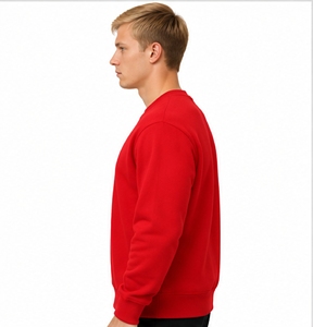 Sudadera de Cuello Redondo Roja para Hombre, Marca INDEX APPAREL, con Estampado de Calavera, Estilo Casual, Tejido de Punto, Corte Regular, para Otoño - Product Image 4