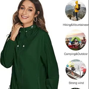 Wholesale Designer <b>Men</b> <b>Long</b> Winter Outdoor Windbreaker <b>Jacket</b> Stand Collar Vintage Style Lightweight Windproof Waterproof Hooded - Product Image 1
