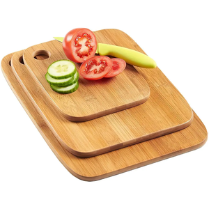 Tabla de cortar única, hecha a mano, de madera maciza de acacia, antideslizante, con mango fácil de agarrar, tabla de cortar combinada para el hogar, para el comedor - Product Image 2