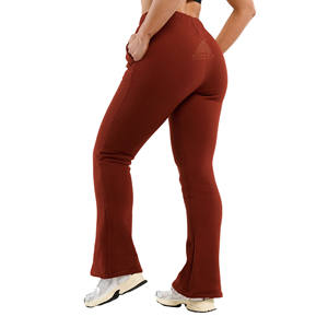 กางเกงวอร์มทรงขาบานสำหรับผู้หญิง คุณภาพหรูหรา ใส่ได้ในฤดูหนาว มีเชือกผูกเอว ดีไซน์ทันสมัย ผ้าฝ้าย 100% มีกระเป๋าข้าง - Product Image 6