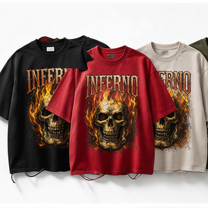 Camisetas de Franela de Alta Calidad para Hombre, Estilo Casual, con Estampado Gráfico, Oversize, Personalizadas, 100% Algodón, Impresión DTG, Manga Corta, Tejido Grueso - Product Image 2
