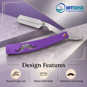 Barber <b>Straight</b> Razor Professional Folding Shavette Razor for Hair Cutting Beard Shaving Grooming - Product Image 4
