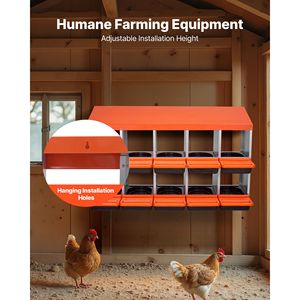 Nido per Galline in Metallo Resistente alla Corrosione con 10 Scomparti, Design Inclinato 30-45 Pollici - Product Image 5