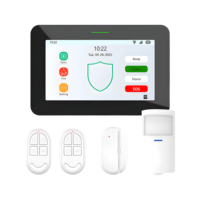 Système d'alarme de sécurité intelligent pour la maison Sudex CP10 WiFi 4G, écran IPS couleur de 7 pouces, matériau ABS, contrôle par application, défense filaire 8 zones