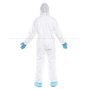 Overoles industriales desechables tipo 5/6 PPE con capucha microporosa SF película impermeable transpirable ropa de seguridad hecha en Bangladesh - Product Image 3