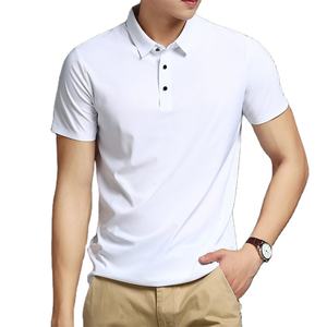 Camiseta Polo de Manga Corta de Seda Helada para Hombre, Nueva Colección de Verano, Elástica, Sin Costuras, de Color Liso y Fina - Product Image 5