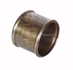 Rond de serviette en métal classique pour décor de table de mariage et de fête Porte-serviettes doré Caractéristique stockée - Product Image 4