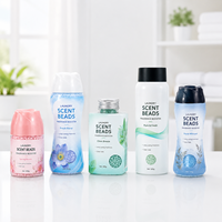 Bouteille vide transparente en PET pour perles de parfum pour lessive avec bouchon à vis pour emballage de parfum en marque blanche en gros
