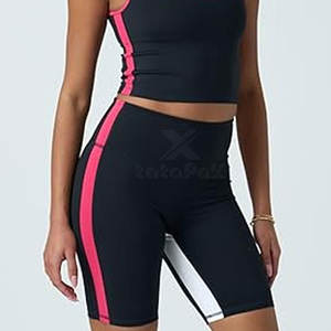 Conjunto de Shorts y Brasier de Yoga para Mujer, Hecho en Pakistán, Cintura Elástica, Tela Resistente de Alta Elasticidad, Secado Rápido, Antibacteriano, para Ejercicio - Product Image 5