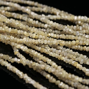 Perles non coupées en diamant jaune naturel faites à la main brins de pierres précieuses perles brutes de diamant jaune perles de pierre gratuites - Product Image 2