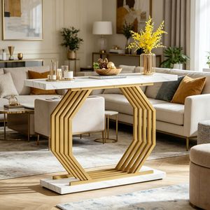 Tavolo Console Regolabile di Lusso in Marmo per Uso Domestico e Alberghiero - Product Image 5