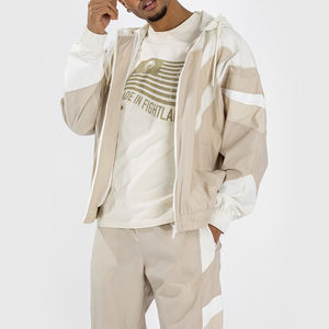 Conjunto Deportivo Unisex de 2 Piezas, Chaqueta Cortavientos y Pantalones Jogger, Diseño OEM, 100% Nailon, Bloques de Color, Casual, Ecológico, Transpirable, Ropa Urbana - Product Image 4