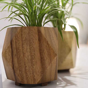 Home Decorative Wood Planter Crafts At Cheap Price Succulent Planters Hand Carved Minimalist <b>Desk</b> Decor Indoor Flower Pots - Product Image 4