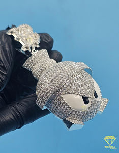 Colgante Alien Personalizado de Hip Hop para Hombre con Diamantes VVS Cultivados en Laboratorio en Plata de Ley 925, Joyería Hip Hop - Product Image 3